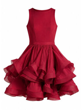 NWT Reem Acra Red Ruffled Mini Dress Size 8
